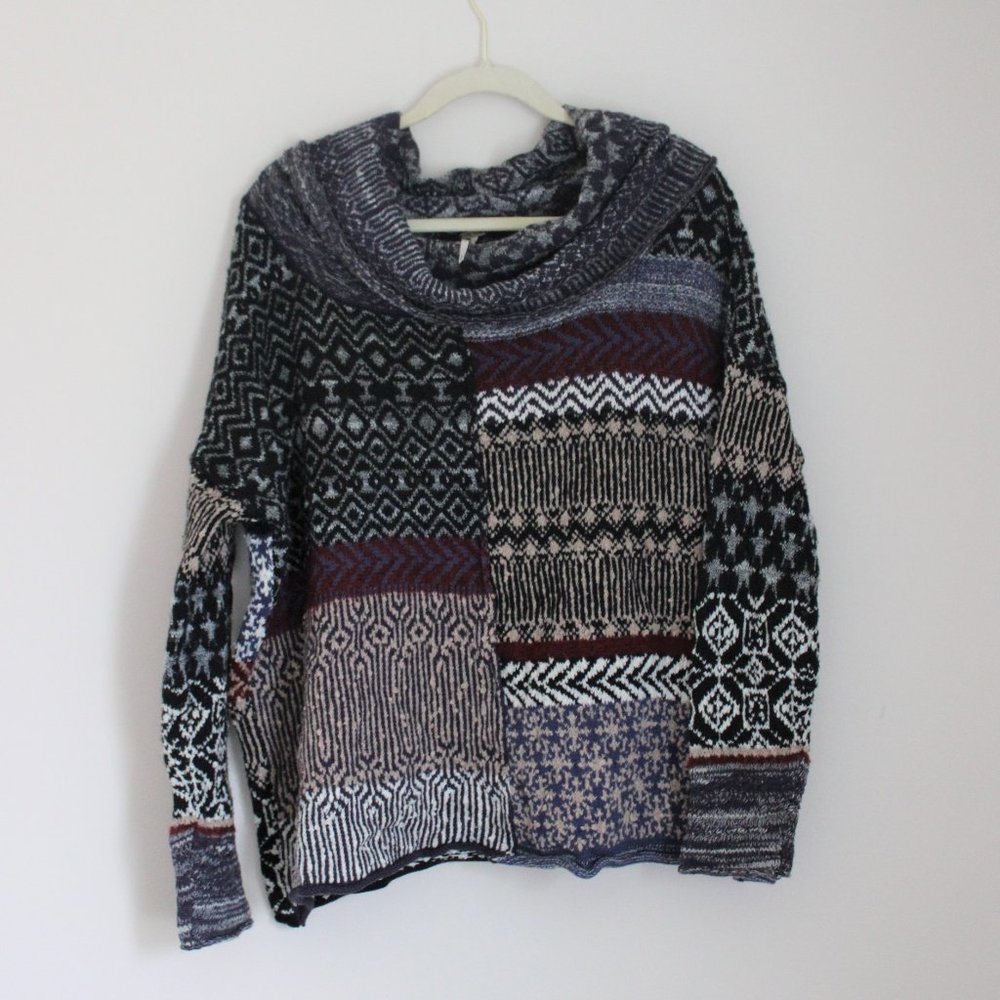 Free People Americana Cowl Neck Sweater